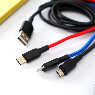 Gambar Ataru Kabel Charger USB 3-in-1 1.2 Meter