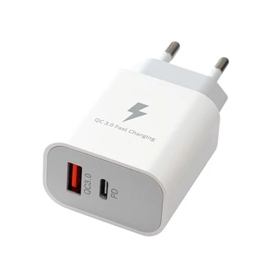Gambar Ataru Kepala Charger USB-A & USB-C - Putih