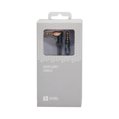 Gambar Ataru Kabel AUX Nylon Braided Bent - Abu-Abu