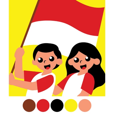 Gambar Kiddy Star 20x20 Cm Set Paint By Numbers Flags