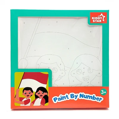 Gambar Kiddy Star 20x20 Cm Set Paint By Numbers Flags