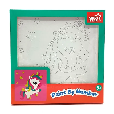 Gambar Kiddy Star 20x20 Cm Rainbow Unicorn Paint By Number