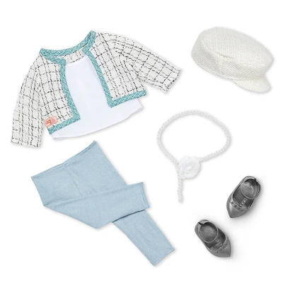 Gambar Our Generation Set Boneka Lysie Dark Brown Hair Jacket Jeans