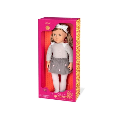 Gambar Our Generation Set Boneka Bina Short Blonde Hair Pompom Skirt