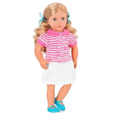 Gambar Our Generation Set Boneka Jenny Deluxe Blonde Hair & Book