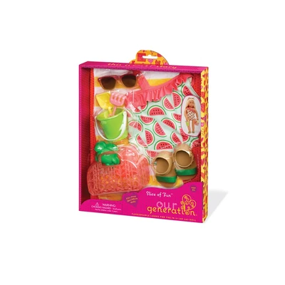 Gambar Our Generation Set Watermelon Print Swimsuit