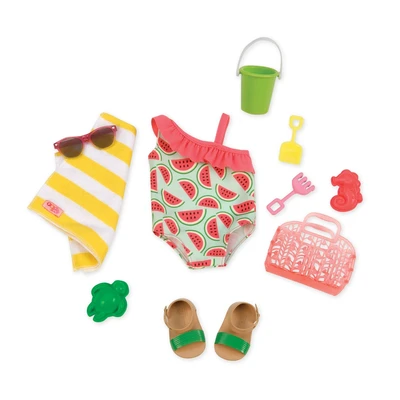 Gambar Our Generation Set Watermelon Print Swimsuit
