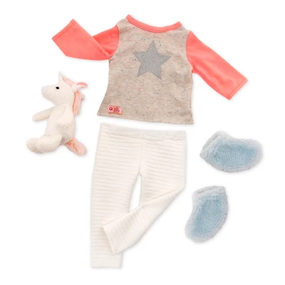Gambar Our Generation Set Unicorn Pyjama Outfit