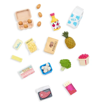 Gambar Our Generation Set Deluxe Shopping Cart Dengan Groceries