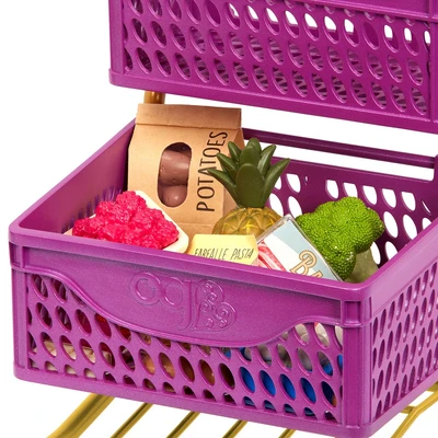 Gambar Our Generation Set Deluxe Shopping Cart Dengan Groceries