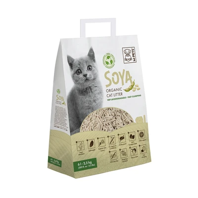 Gambar M-Pets Soya Pasir Kucing Organik 6 Liter