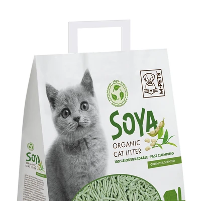 Gambar M-Pets Soya Pasir Kucing Organik Green Tea 6 Liter