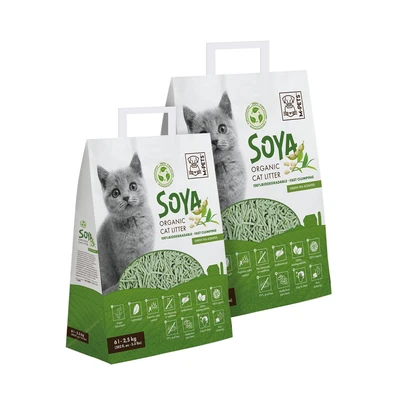 Gambar M-Pets Soya Pasir Kucing Organik Green Tea 6 Liter