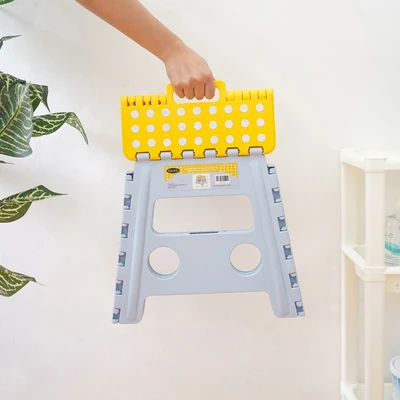 Gambar Soleil Bangku Pijak Lipat 32 cm - Biru/Kuning