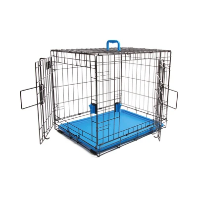 Gambar M-Pets Voyager Kandang Anjing & Kucing 61x46x48 cm - Hitam/Biru