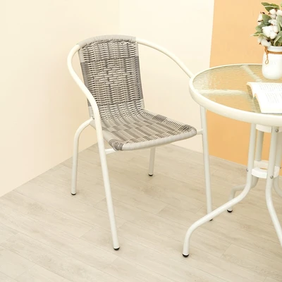 Gambar Soleil Wicker Set Kursi & Meja Teras Bistro - Beige