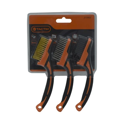 Gambar Tactix Sikat Kawat Set 3 pcs - Orange/Hitam