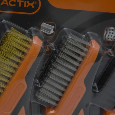 Gambar Tactix Sikat Kawat Set 3 pcs - Orange/Hitam