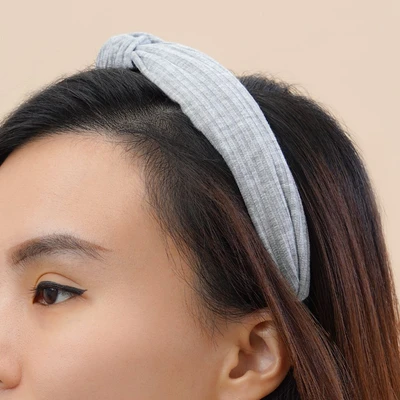 Gambar Ataru Bando Knot Knit - Abu-abu