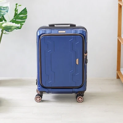 Gambar Legend Walker Whale Koper PC & ABS TSA Lock Expandable Front Open 20 Inch - Biru Navy