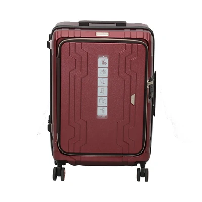 Gambar Legend Walker Whale Koper PC & ABS TSA Lock Expandable Front Open 24 Inch - Merah Wine