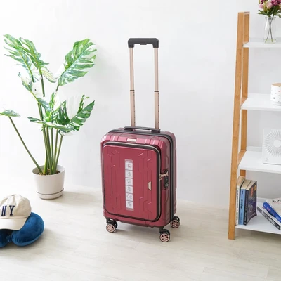 Gambar Legend Walker Whale Koper PC & ABS TSA Lock Expandable Front Open 24 Inch - Merah Wine
