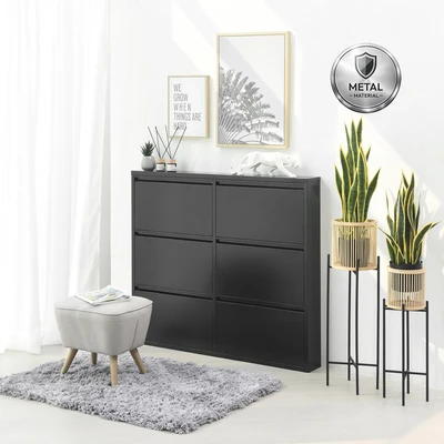 Gambar Informa Levi Kabinet Sepatu 6 Tingkat - Hitam