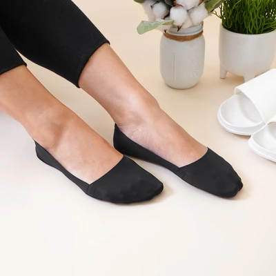 Gambar Ataru Set 2 Pasang Kaos Kaki  Wanita Invisible - Hitam