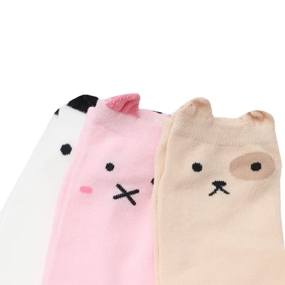 Gambar Ataru Set 3 Pasang Kaos Kaki Ankle Faces