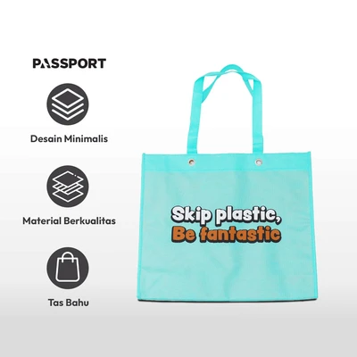 Gambar Passport Tas Belanja Skip Plastic Be Fantastic - Hijau