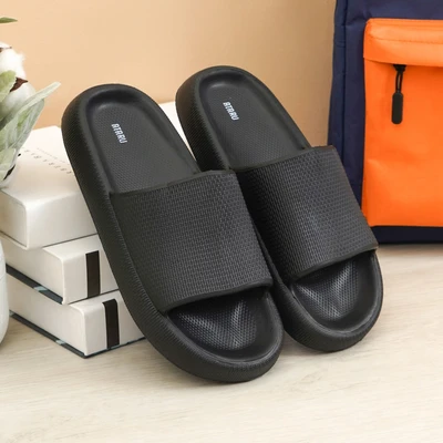 Gambar Ataru Ukuran 37/38 Sandal Karet Thick Slides - Hitam