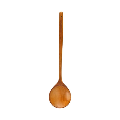Gambar Kwas Sendok Sayur Slotted Teakwood Kw1-St 007