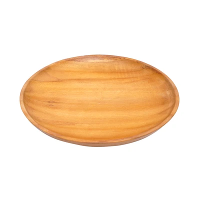 Gambar Kwas Piring Saji Kayu Jati 20 cm - Cokelat