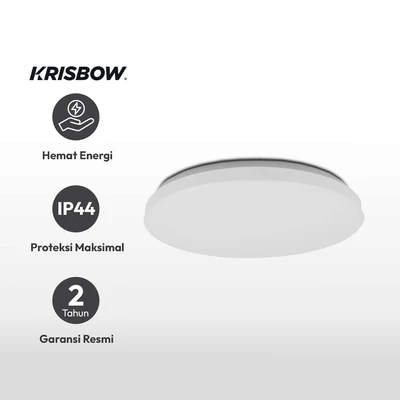 Gambar Krisbow Crys Lampu Langit-langit Round 30 Watt 3000k - Putih