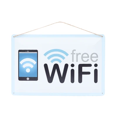 Gambar Krisbow Sign Label Free Wifi With Mobile 30x20 cm - Putih