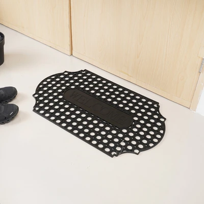 Gambar Krisbow Keset Pintu Karet Welcome 46x76 cm - Hitam