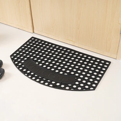 Gambar Krisbow Keset Pintu Karet Half Welcome 46x76 cm - Hitam