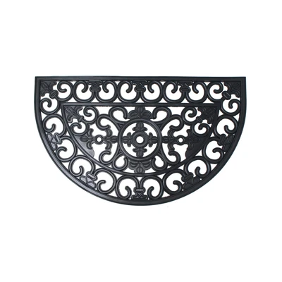 Gambar Krisbow Keset Pintu Karet Semi Cricle 46x76 cm - Hitam