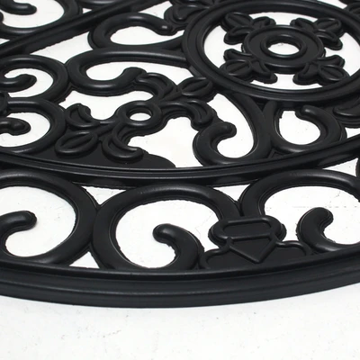Gambar Krisbow Keset Pintu Karet Semi Cricle 46x76 cm - Hitam