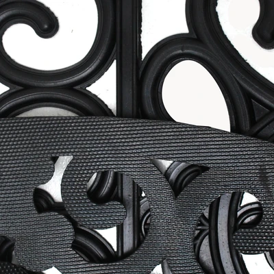 Gambar Krisbow Keset Pintu Karet Semi Cricle 46x76 cm - Hitam