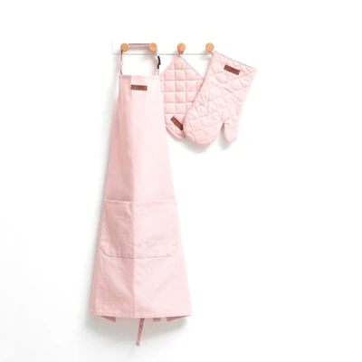 Gambar Informa Amber Celemek Dapur Katun Set 3 pcs - Pink