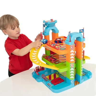 Gambar Little Giggles Playset Tiny Teamsterz Tower Garage 7314