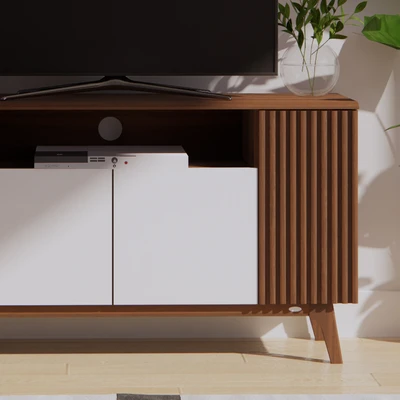 Gambar Informa Ender Rak Tv High Stand - Cokelat Walnut/putih