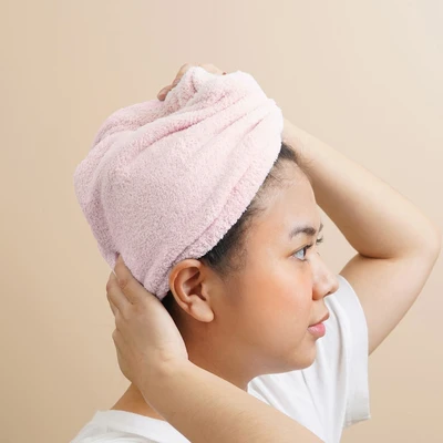 Gambar Ataru Handuk Rambut Simpel - Pink