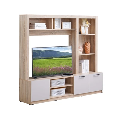 Gambar Informa Hampshire Set Lemari Tv - Cokelat Oak/taupe