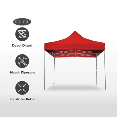 Gambar Soleil 3x3 Mtr Tenda Gazebo Lipat - Merah