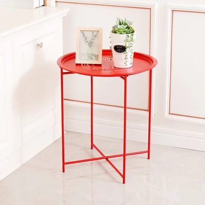 Gambar Soleil Meja Teras Dengan Tray - Merah