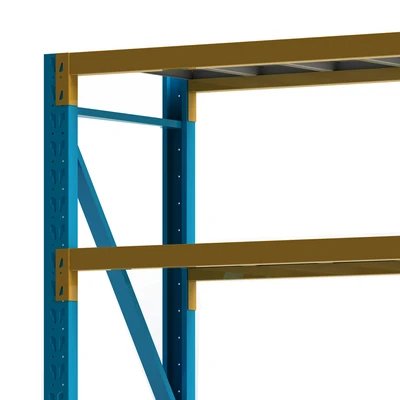 Gambar Krisbow Rak Besi 5 Tingkat Heavy Duty 180x70x250 cm - Kuning/Biru