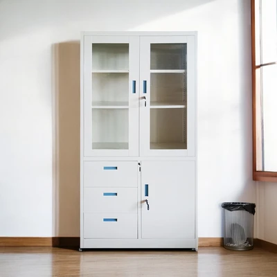 Gambar Informa Rhein Lemari Arsip Kantor Metal 3 Pintu - Putih