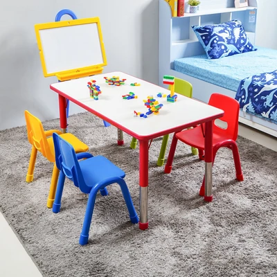 Gambar Informa Yuki Meja Belajar Anak Adjustable Rectangle - Merah